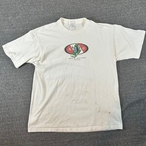 Vintage Amphibious Outfitters Frog Eel Graphic Shirt Mens XL Distressed Nature‎